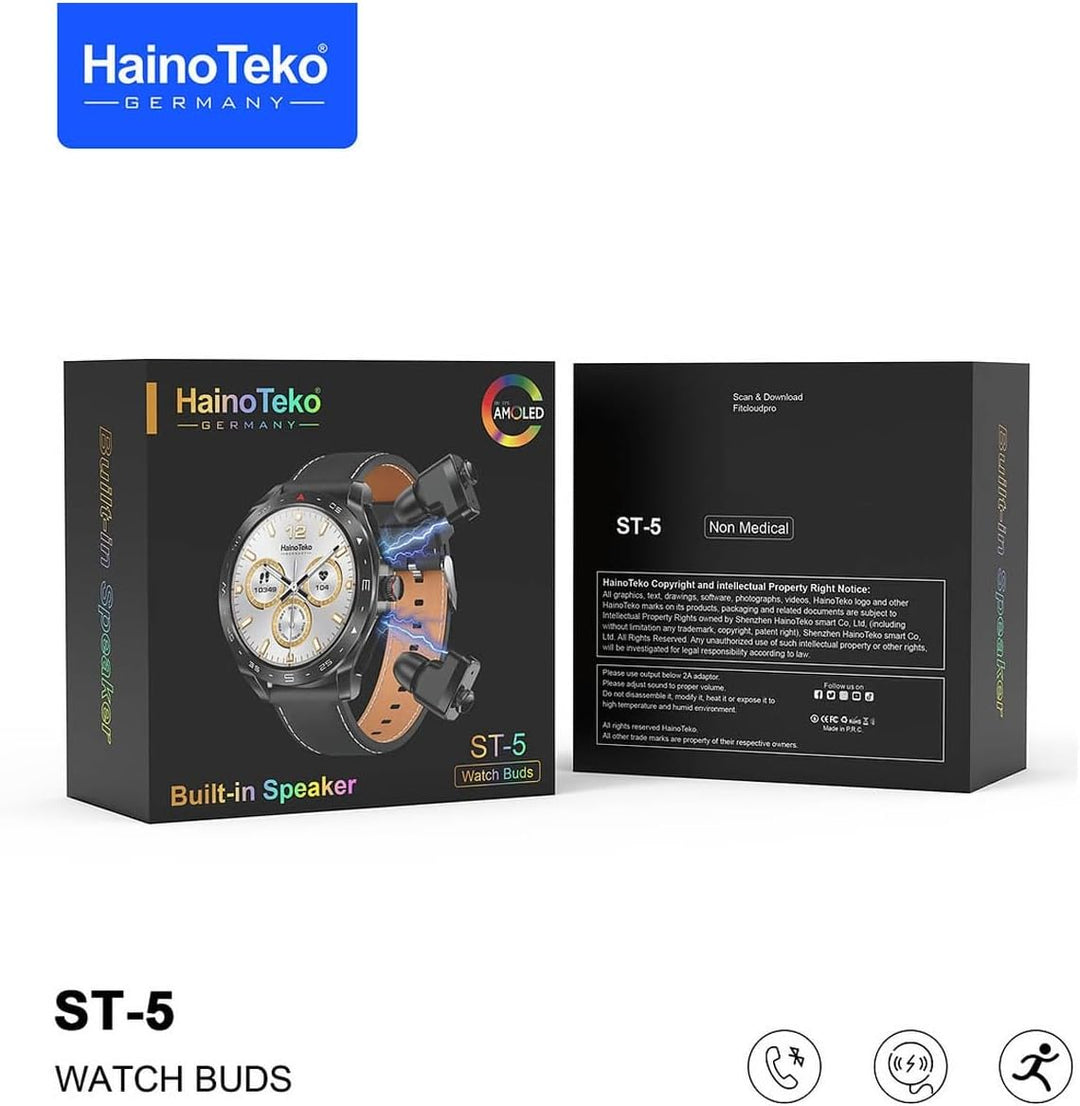 Haino Teko ST-5 Smart Watch with Earbuds