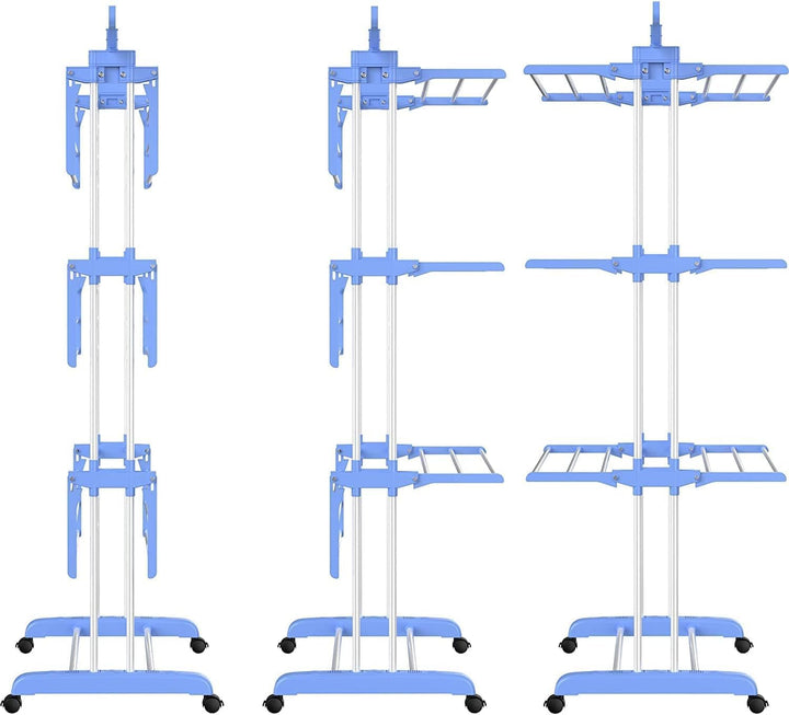 3 Tier Stainless Steel Double Pole Cloth Drying Stand