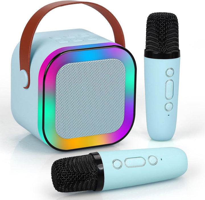 Karaoke LED Speaker with 2 Microphones