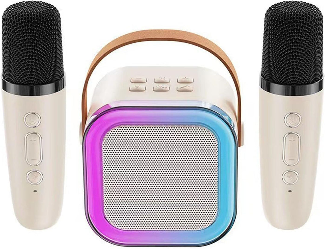 Karaoke LED Speaker with 2 Microphones